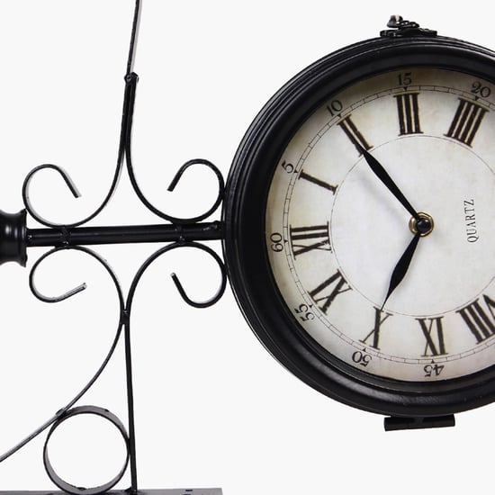 Casablanca Loren Dual Face Antique Station Wall Clock