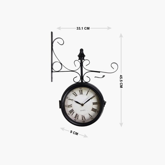 Casablanca Loren Dual Face Antique Station Wall Clock