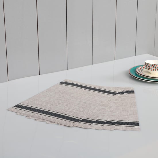 Eden Set of 6 PVC Striped Placemats