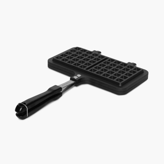 Elite Solid Grill Pans - Non Stick - Waffle Pan 33 cm x 21.5 cm -Black