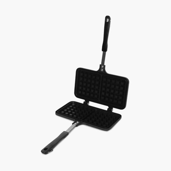 Elite Solid Grill Pans - Non Stick - Waffle Pan 33 cm x 21.5 cm -Black
