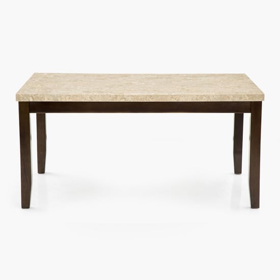 Oxville Marble Top 6-Seater Dining Table - Brown
