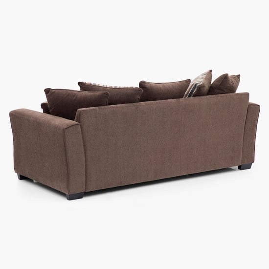 Fedora Fabric 3-Seater Sofa - Brown