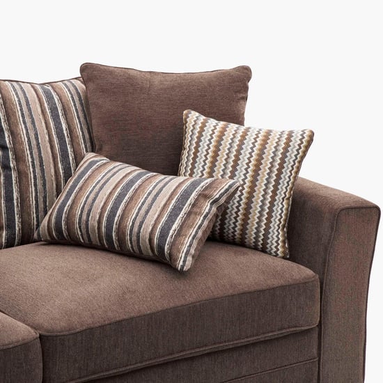 Fedora Fabric 3-Seater Sofa - Brown