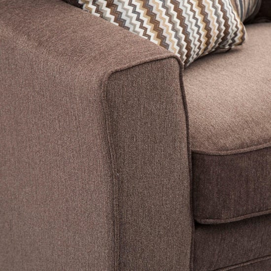 Fedora Fabric 3-Seater Sofa - Brown
