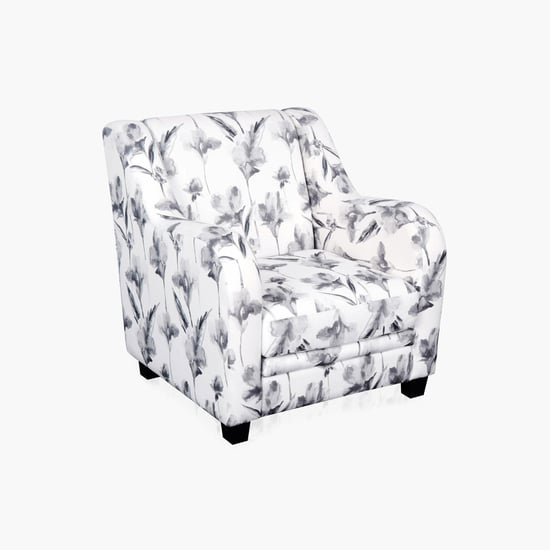 Ivory Fabric 1-Seater Sofa - Grey