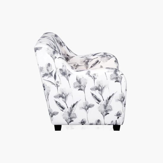 Ivory Fabric 1-Seater Sofa - Grey