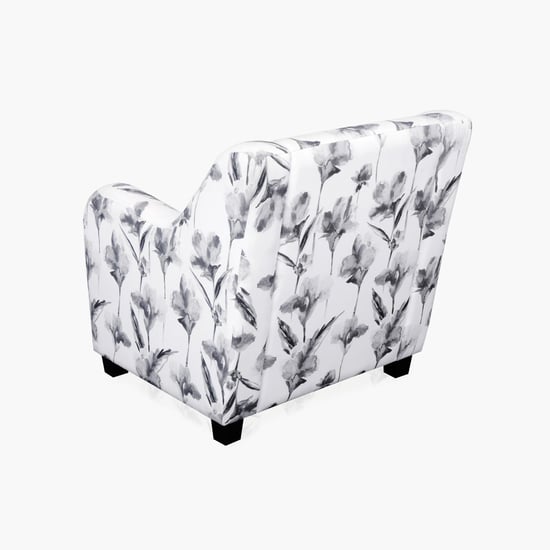 Ivory Fabric 1-Seater Sofa - Grey