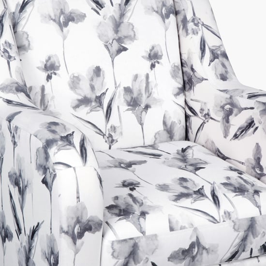 Ivory Fabric 1-Seater Sofa - Grey