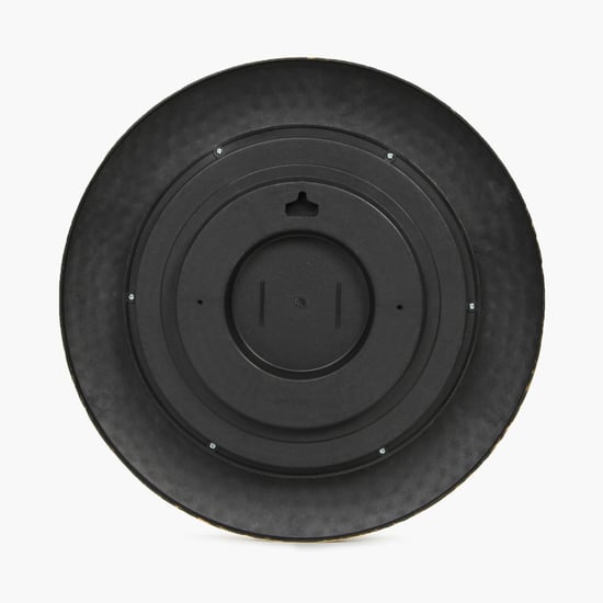 Antique Hammered Wall Clock & Mirror Set