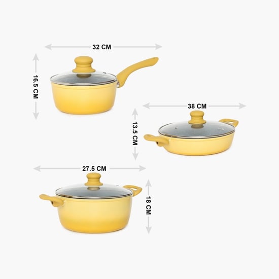 Renault Heavy Gauge Aluminum Cookware Set- 3 Pcs.