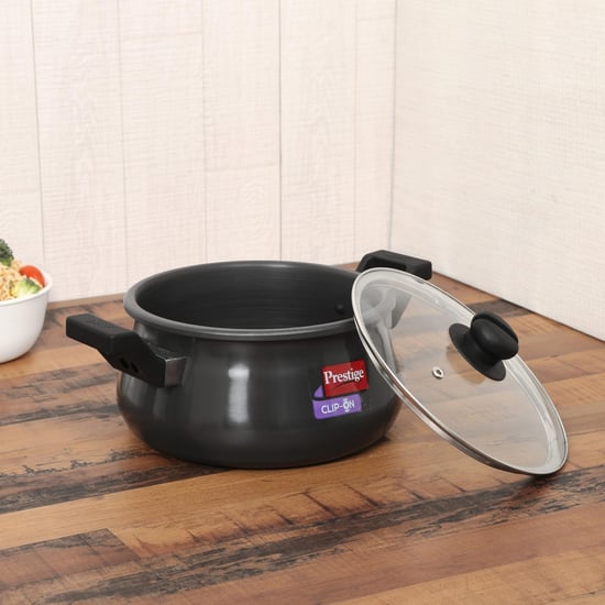 PRESTIGE Clip-On Stainless Steel Handi Cookware With Glass Lid- 5 L