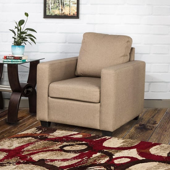 Signature Arden Fabric 1-Seater Sofa - Brown