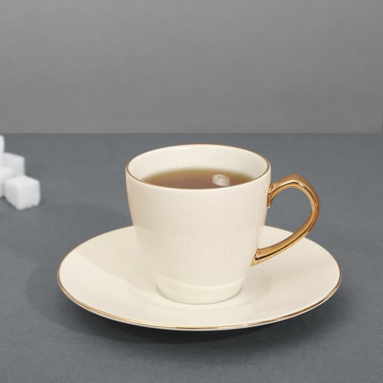 Marshmallow Ceramic Cup and Saucer - 200ml