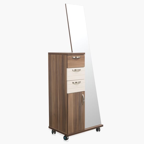 Akron Crystal Brown Tall Dresser With Mirror