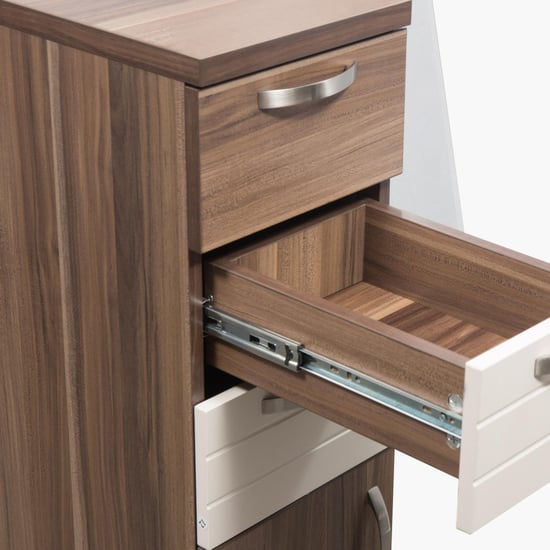 Akron Crystal Brown Tall Dresser With Mirror