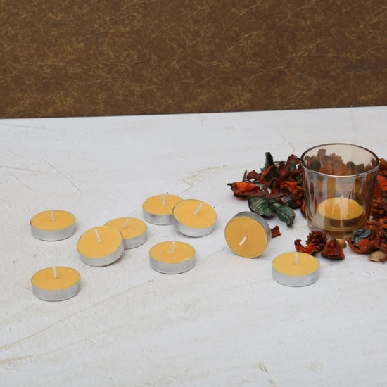 Colour Connect Tealight Set-10 Pcs. Muskmelon