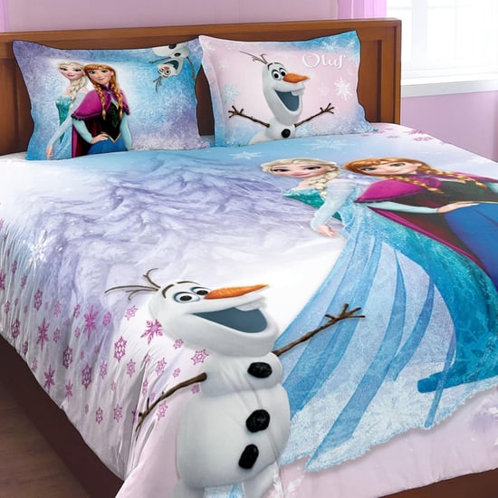 SPACES Frozen Print Double Bed Sheet - Set of 3 Pcs.