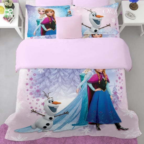 SPACES Frozen Print Double Bed Sheet - Set of 3 Pcs.