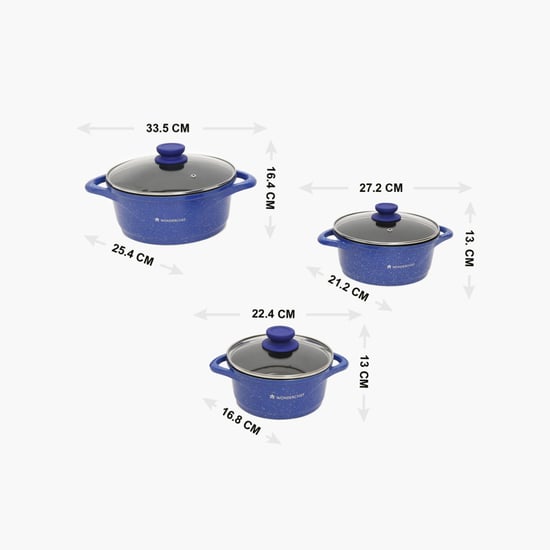 WONDERCHEF Ceramide Cook And Serve Set- 3 Pcs.