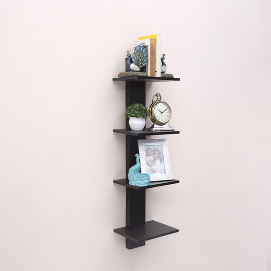 Agnes 4-Tier Cantilevered Wall Shelf - Wenge