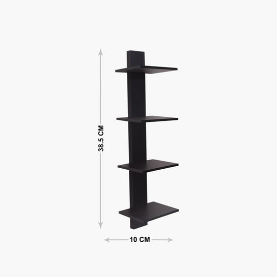 Agnes 4-Tier Cantilevered Wall Shelf - Wenge