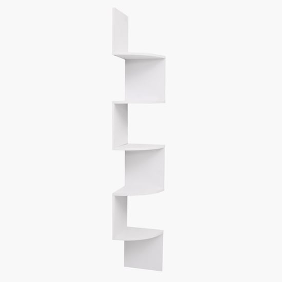 Kate 5-Tier Corner Shelf - White