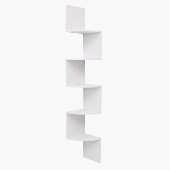 Kate 5-Tier Corner Shelf - White