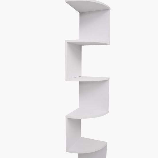 Kate 5-Tier Corner Shelf - White