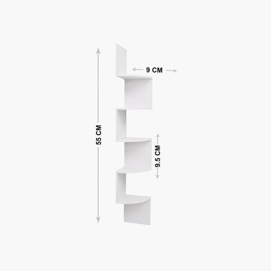 Kate 5-Tier Corner Shelf - White