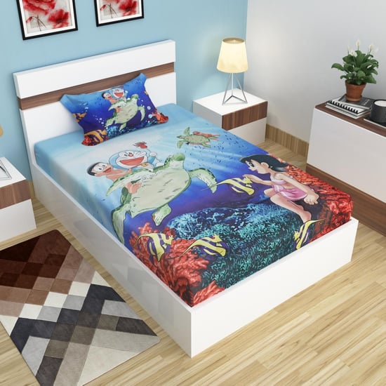 Doraemon Single Bedsheet Set- 2 Pcs.
