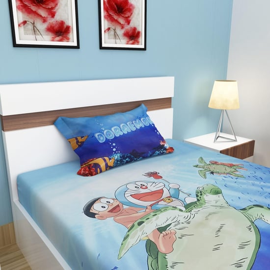 Doraemon Single Bedsheet Set- 2 Pcs.