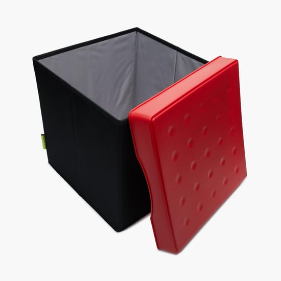 Sanderson Solid Square Sit-And-Store Collapsible Ottoman- Set Of 2 Pcs.