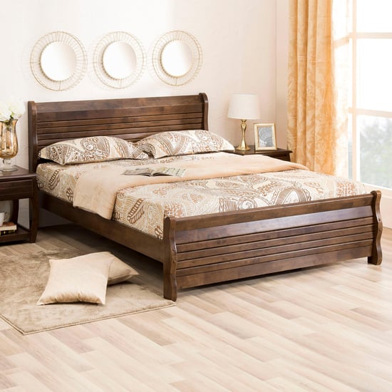 Fern Queen Bed - Brown