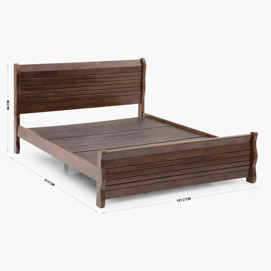 Fern Queen Bed - Brown
