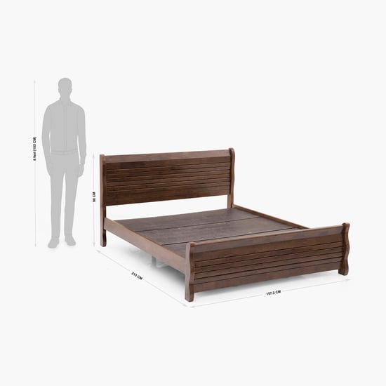 Fern Queen Bed - Brown