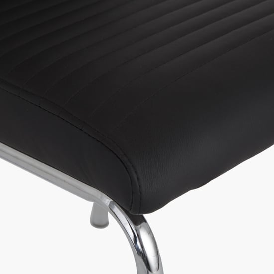 Floris Set of 4 Faux Leather Dining Chairs - Black