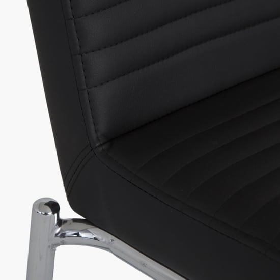 Floris Set of 4 Faux Leather Dining Chairs - Black