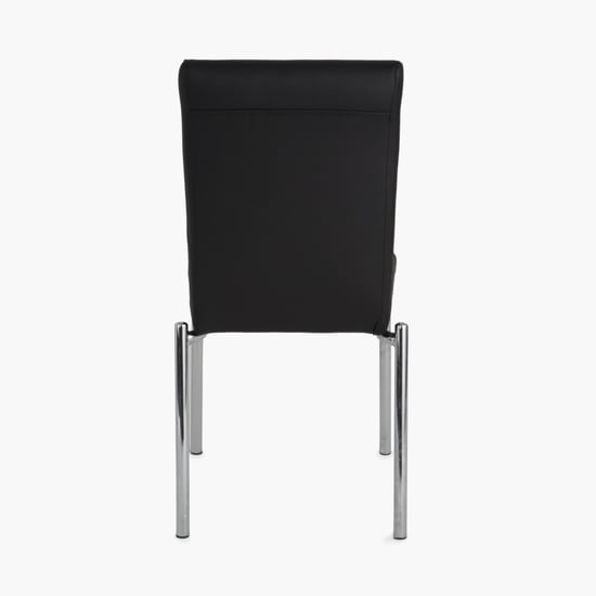 Floris Set of 6 Faux Leather Dining Chairs - Black