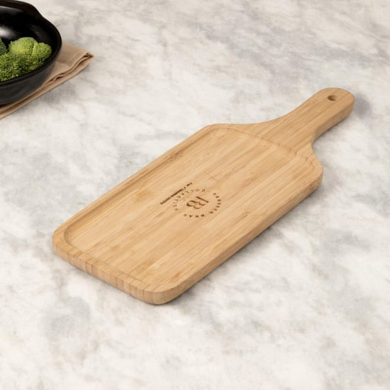 Mendo Beautiful Home Bamboo Serving Tray with Handle - 33x12cm