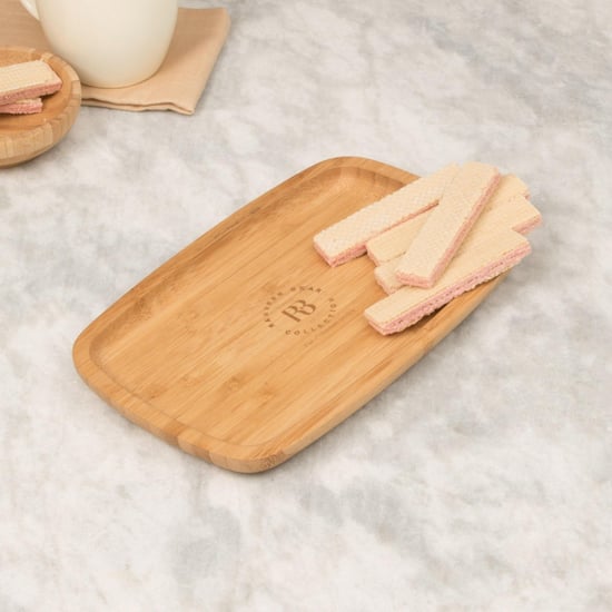 Mendo Beautiful Home Bamboo Snack Tray - 24x15cm