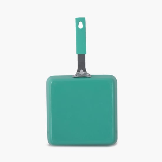 Sydney-Turtle Solid Frying Pa - Aluminium - Mini Square Pan - 27 cm x 15 cm x 2.8 cm - Blue