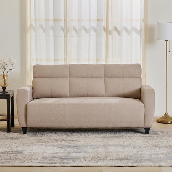 Helios Emily Fabric 3-Seater Sofa - Beige