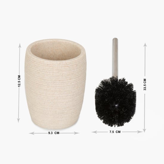 Marshmallow Toilet Brush with Polyresin Holder