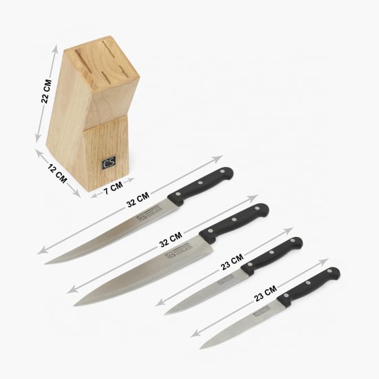 Truffles-Scheffield Solid Knife set - Stainless Steel -Black