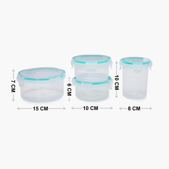 Korobka Set of 4 Polypropylene Lunch Boxes with Bag