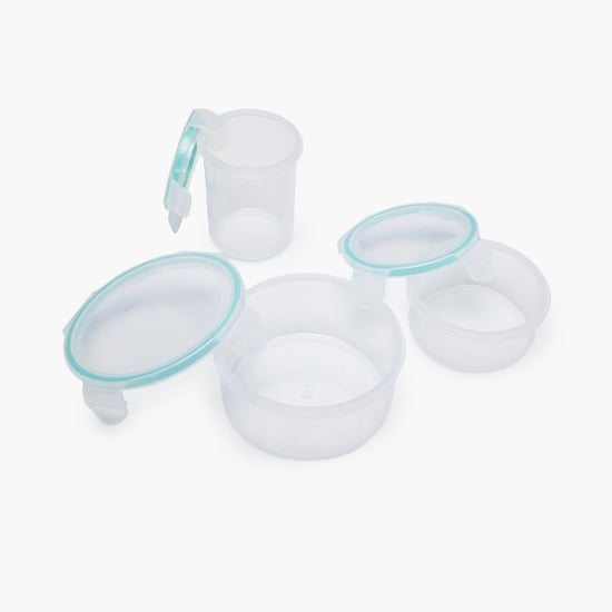 Korobka Set of 4 Polypropylene Lunch Boxes with Bag