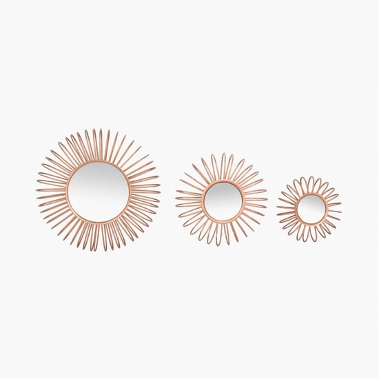 Photomontage Round Wall Decor Mirrors- Set Of 3 Pcs.