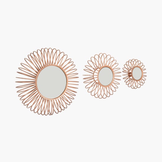 Photomontage Round Wall Decor Mirrors- Set Of 3 Pcs.