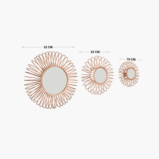 Photomontage Round Wall Decor Mirrors- Set Of 3 Pcs.